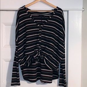 UO Out From Under Jojo Oversized Waffle Knit Top